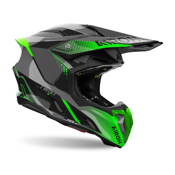 Airoh Twist 3 Shard Green Gloss MX Helmet