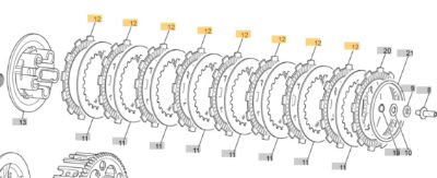 SHERCO FRICTION PLATES 2.5 END