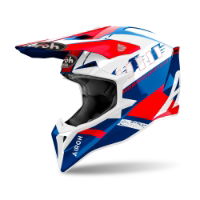 Airoh Wraaap Feel Blue/Red Gloss MX Helmet