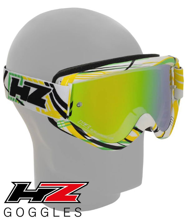 HZ BLAZING GREEN MX GOGGLES