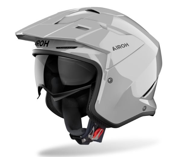 Airoh Kombakt Concrete Gloss Grey Trials Helmet
