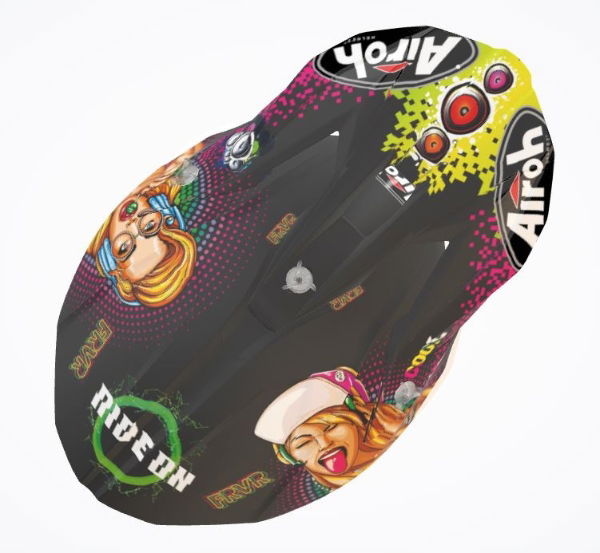 Airoh Wraap Youth Pin Up Matt MX Helmet