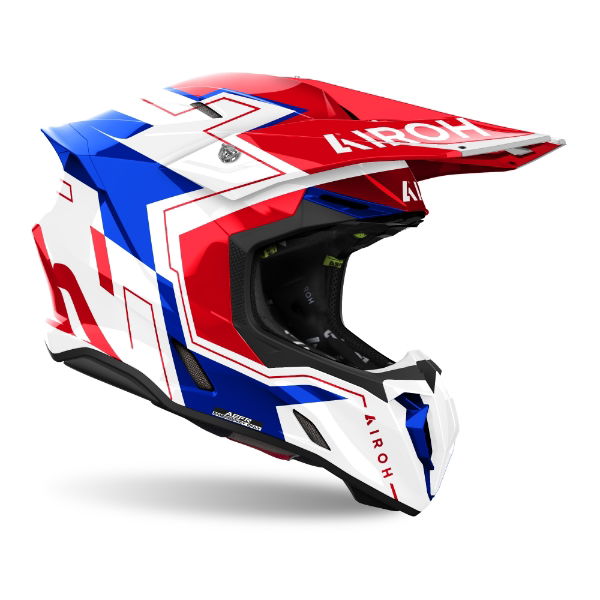 Airoh Twist 3 Dizzy Blue/Red Gloss MX Helmet