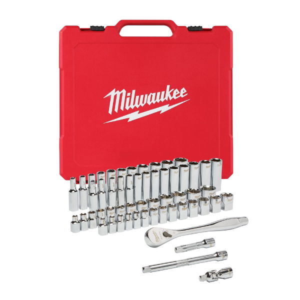 MILWAUKEE 3/8" RATCHET & SOCKET SET - 56pc