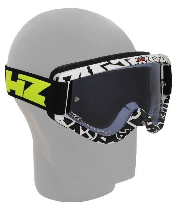 HZ RACING BLACK/WHITE MX GOGGLES