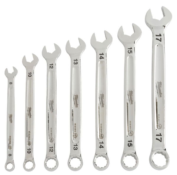 MILWAUKEE 7pc Maxbite Ratchet Combi Spanner Set