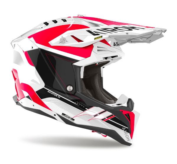 Airoh Aviator 3 Saber Red Gloss MX Helmet 22:06