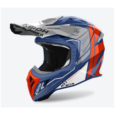 Airoh Aviator Ace 2 Engine Cerulean Gloss MX Helmet