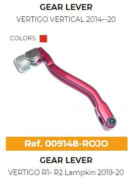 RQF VERTIGO R1R2 LAMPKIN GEAR LEVER RED 19-21