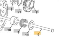 SHERCO SE250/300 CLUTCH SPINDLE - EVO