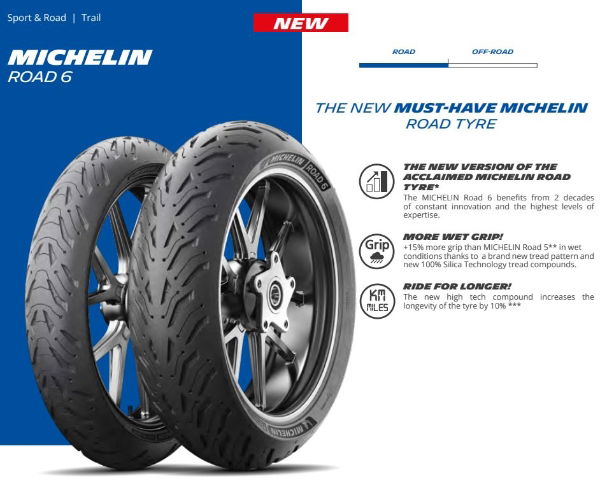 MICHELIN ROAD 6 TYRES