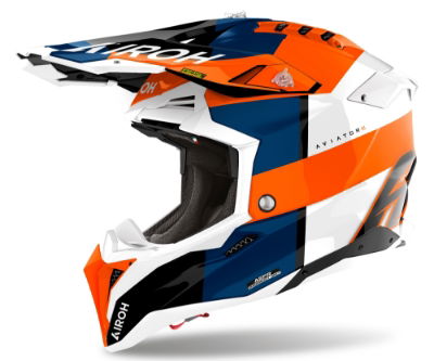 Airoh Aviator 3 Monach Orange Gloss MX Helmet