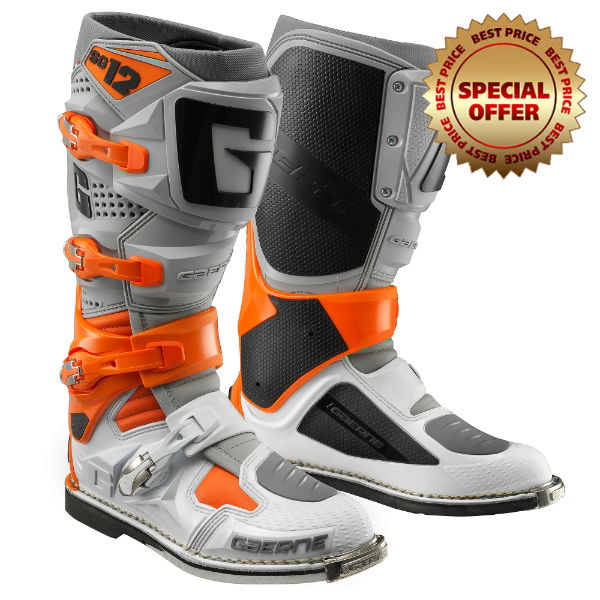 Gaerne SG12 Orange/Grey/White MX Boots