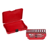 MILWAUKEE 1/4" RATCHET & SOCKET SET - 28pc