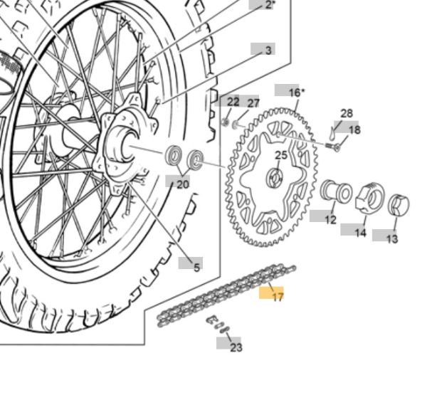 SHERCO 450 112L CHAIN