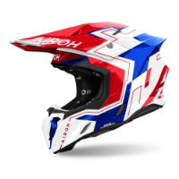 Airoh Twist 3 Dizzy Blue/Red Gloss MX Helmet