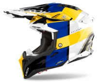 Airoh Aviator 3 Monach Blue/Yellow Gloss MX Helmet