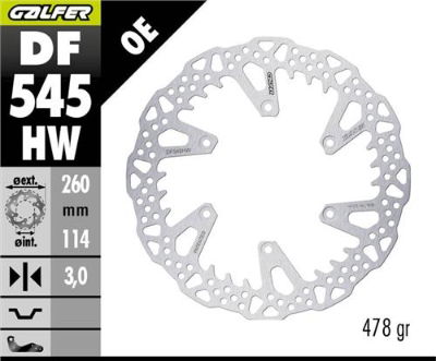 Galfer DF545HW Front Shark Disc 260x3mm