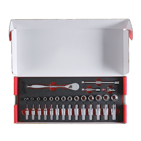 MILWAUKEE 3/8" 32pc RATCHET SOCKET SET FOAM INSERT