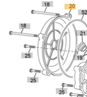 SHERCO END CLUTCH COVER - SMALL - TR/END - WAS 3131