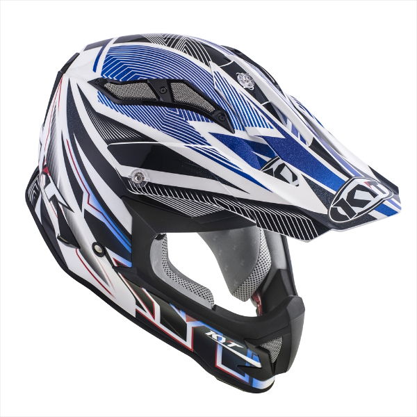 KYT STRIKE EAGLE STRIPE WHITE BLUE 03