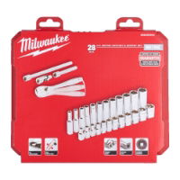 MILWAUKEE 1/4" RATCHET & SOCKET SET - 28pc