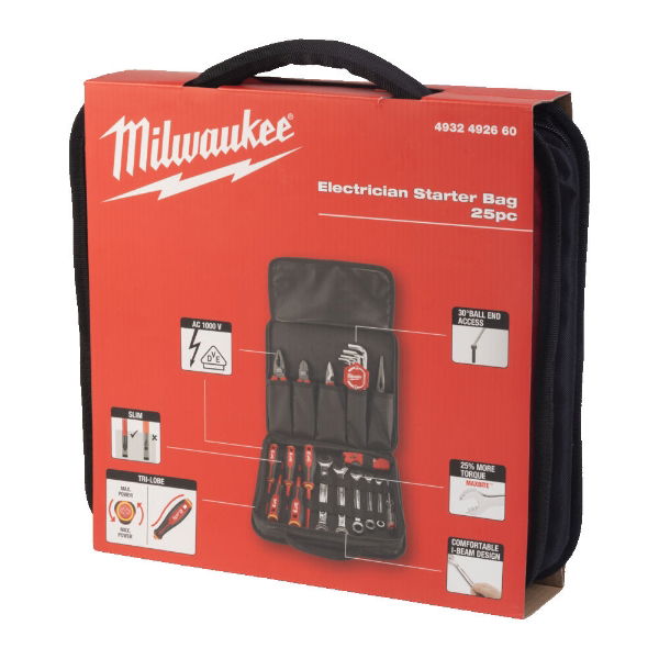 MILWAUKEE 25pc ELECTRICIAN STARTER BAG