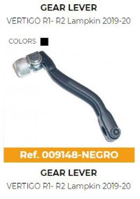 RQF VERTIGO R1R2 LAMPKIN GEAR LEVER BLACK 19-21