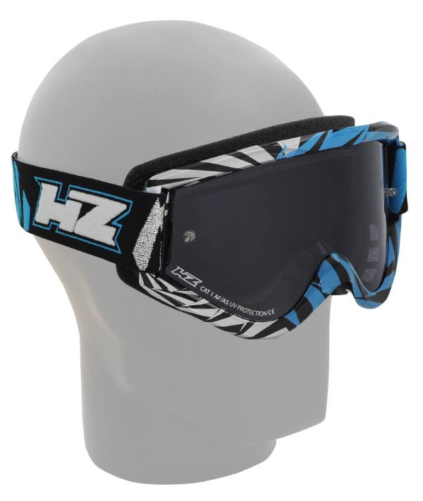 HZ VORTEX SILVER/LIGHT BLUE MX GOGGLES