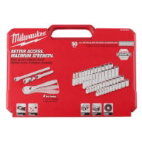 MILWAUKEE 1/4" RATCHET & SOCKET SET - 50pc