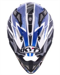 KYT STRIKE EAGLE STRIPE WHITE BLUE 04