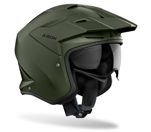 Airoh Kombakt Military Matt Green Trials Helmet