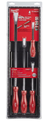 MILWAUKEE 4pc PRY BAR SET