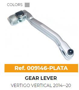 RQF VERTIGO VERTICAL GEAR LEVER SILVER 2014-20