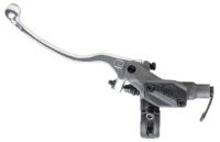 Braktec Clutch Master Cylinder - DOT4- Grey/ Blk Cap/Hinged