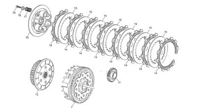 SHERCO END 2T ADLER CLUTCH COMPL. ASSY+P.GEAR