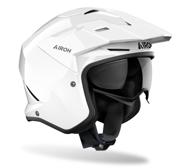 Airoh Kombakt Gloss White Trials Helmet