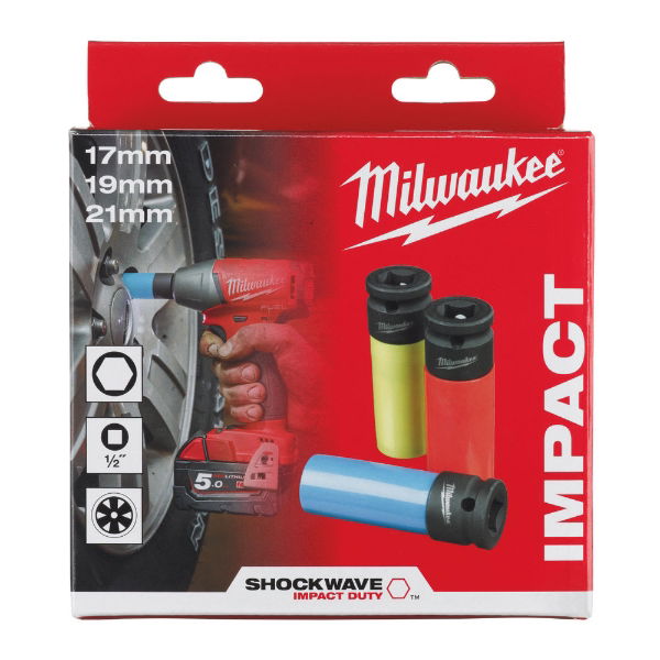 MILWAUKEE 1/2" WHEEL IMPACT SOCKET SET