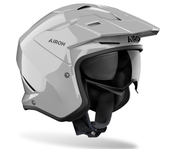 Airoh Kombakt Concrete Gloss Grey Trials Helmet