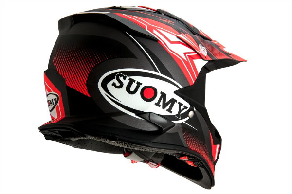 SUOMY ALPHA WAVES MATT RED/SILVER MX HELMET