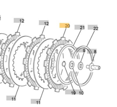 SHERCO SPECIAL FRICTION CLUTCH PLATE END 250