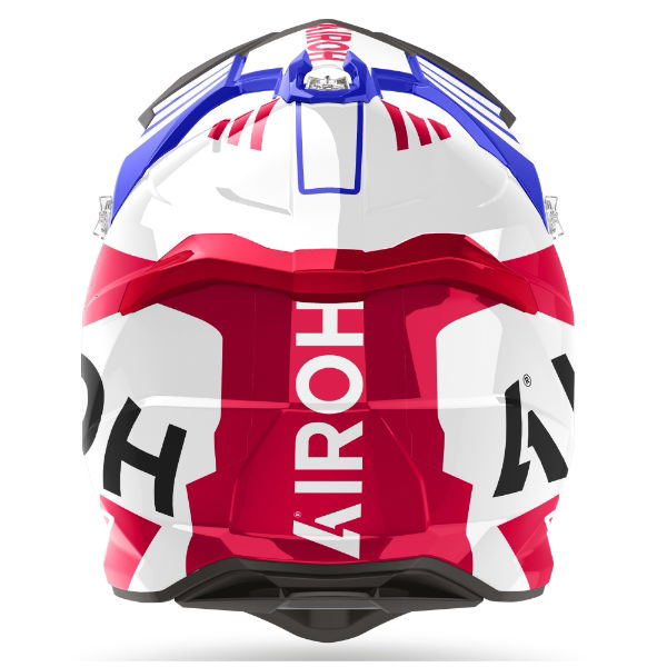 Airoh Strycker Brave Blue/Red Gloss MX Helmet