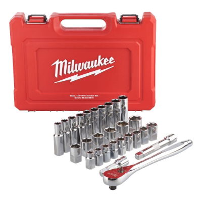 MILWAUKEE 1/2" RATCHET & SOCKET SET - 28pc