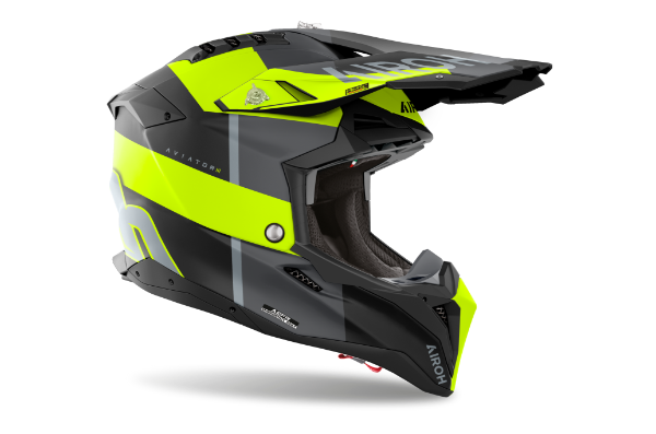 Airoh Aviator 3 Monach Yellow Matt MX Helmet