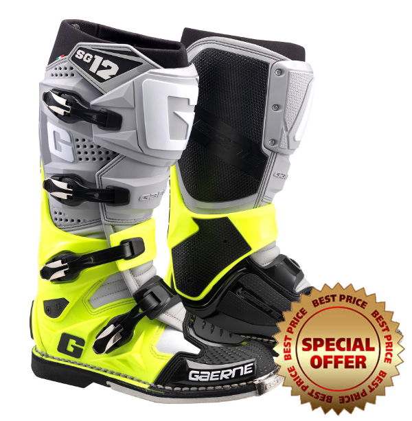 Gaerne SG12 Grey/Yellow/Black MX Boots