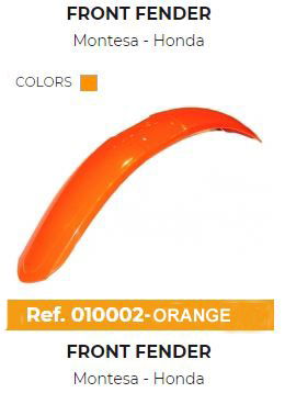 RQF FRONT MUDGUARD MONTESA HONDA TR 4T ORANGE