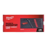 MILWAUKEE 15pc MAXBITE COMBI SPANNER SET FOAM INSERT