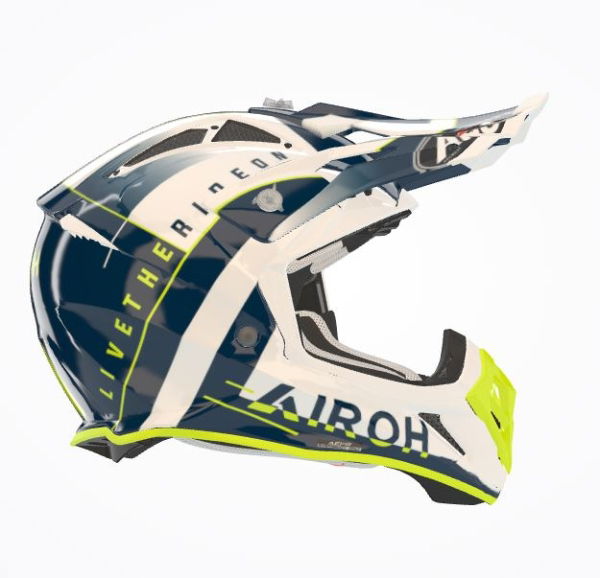 Airoh Aviator Ace Amaze Blue Gloss MX Helmet