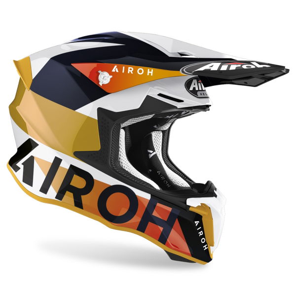 Airoh Twist 2.0 Lift White/Blue Gloss MX Helmet