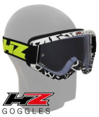 HZ RACING BLACK/WHITE MX GOGGLES